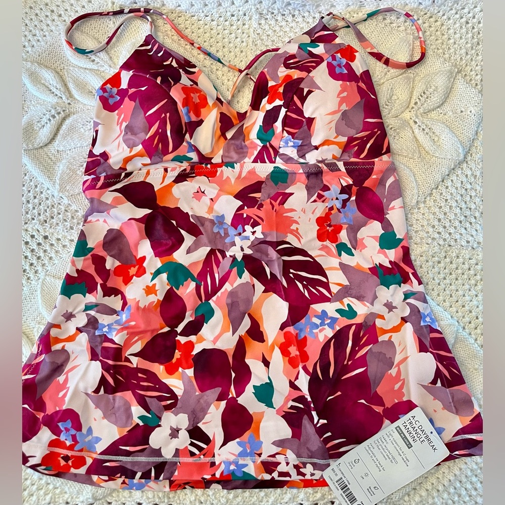 Athleta A-C Daybreak Triangle Tankini - size L